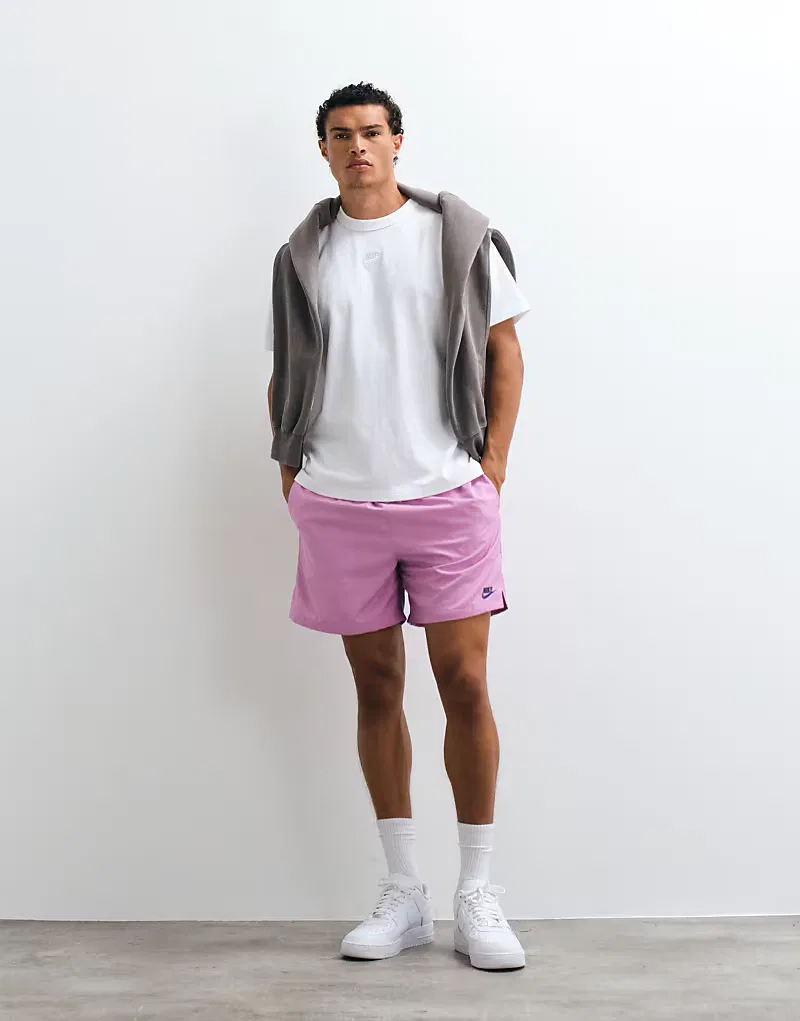 Розовые шорты Nike Club Woven — фото 3