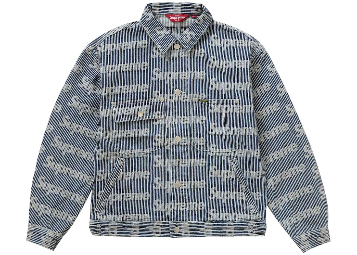 Мужская джинсовая куртка-чор с принтом Jacket Supreme, Stripe