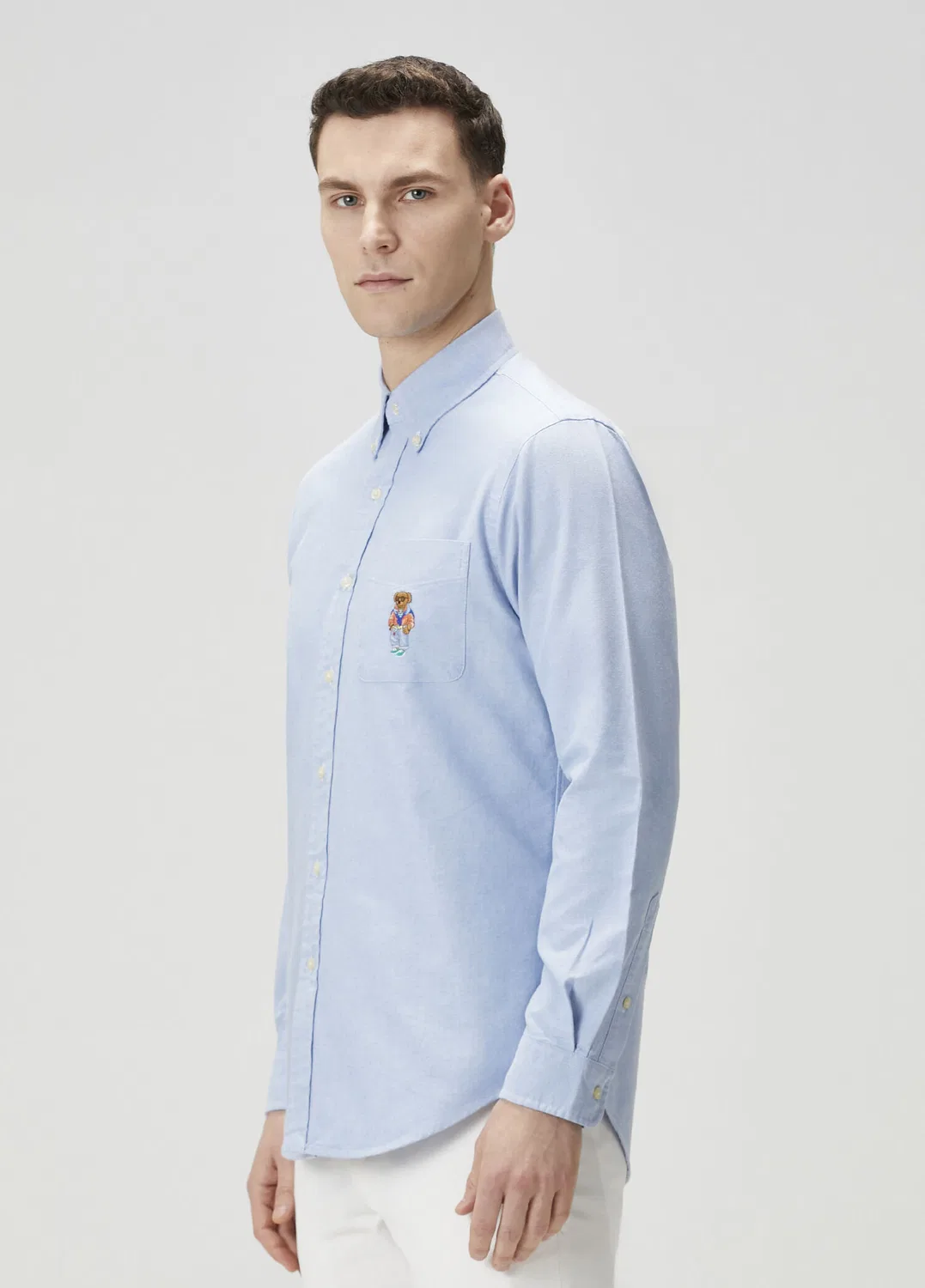 Рубашка Polo Ralph Lauren, mavi — фото 3