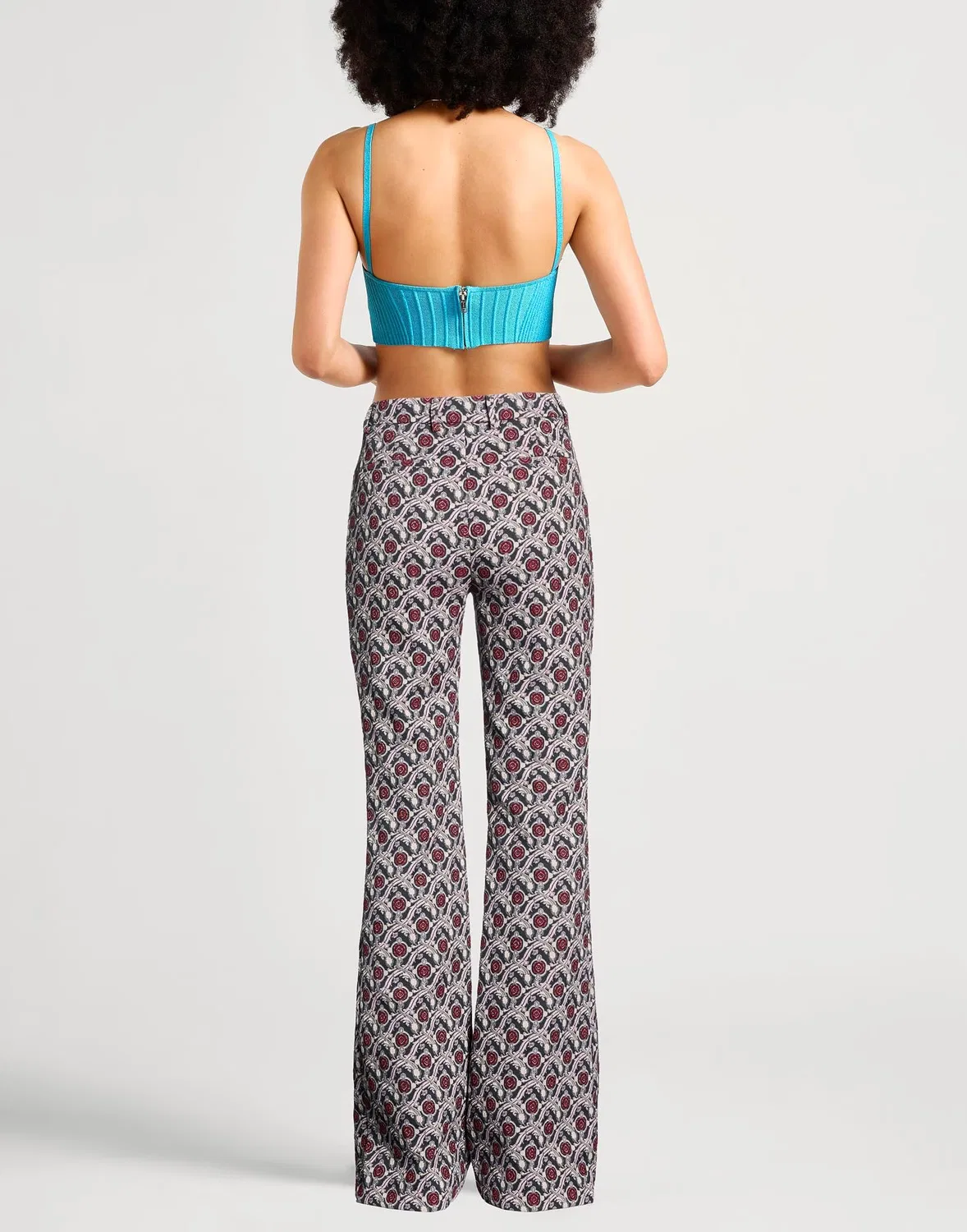 Брюки клеш с жаккардом ETRO Charcoal — фото 3