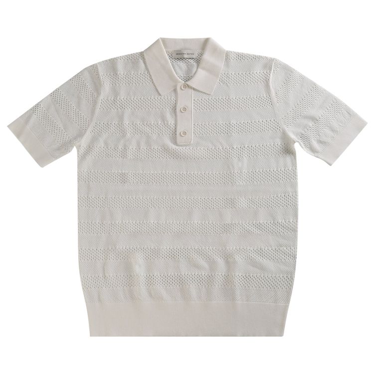

Поло Dries Van Noten Knit Polo Shirt 'White', белый