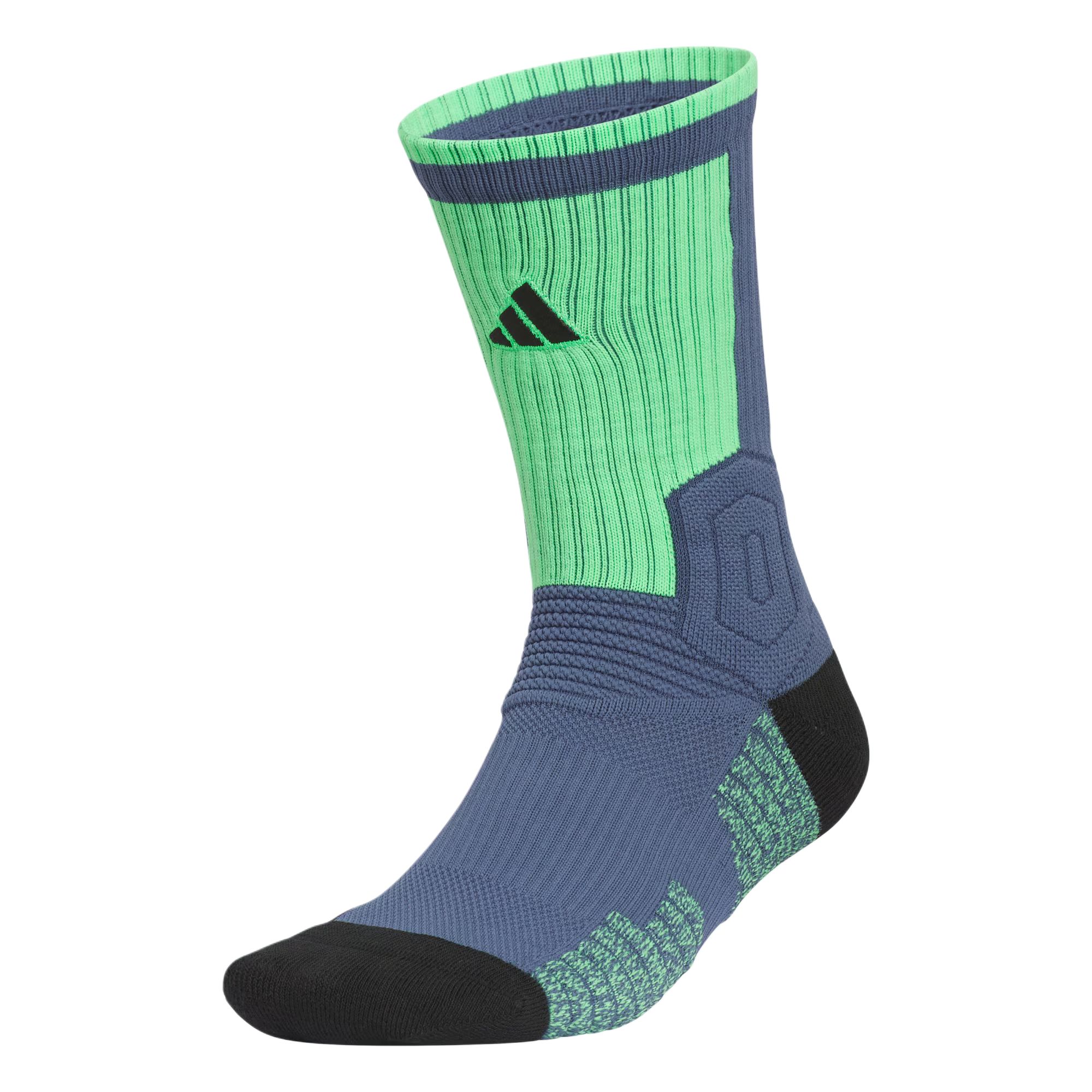 Носки для баскетбола SLCT SOCK 1PP унисекс 1 пара soft ink blue/black/bright green Adidas, 1 Pack (Soft Ink синий/черный/ зеленый)