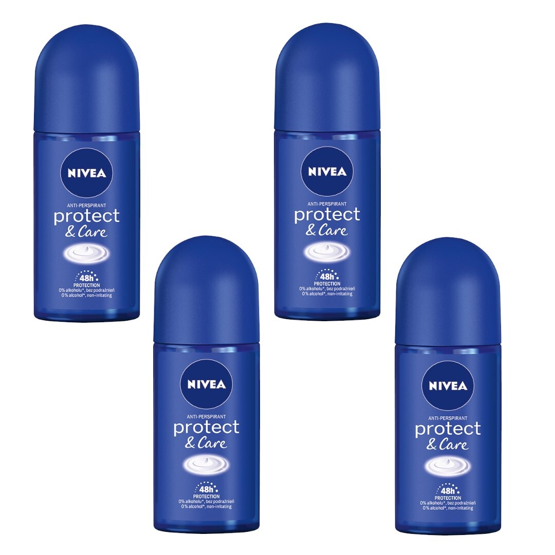 

Nivea, Женский антиперспирант, Protect Care, 4 шт