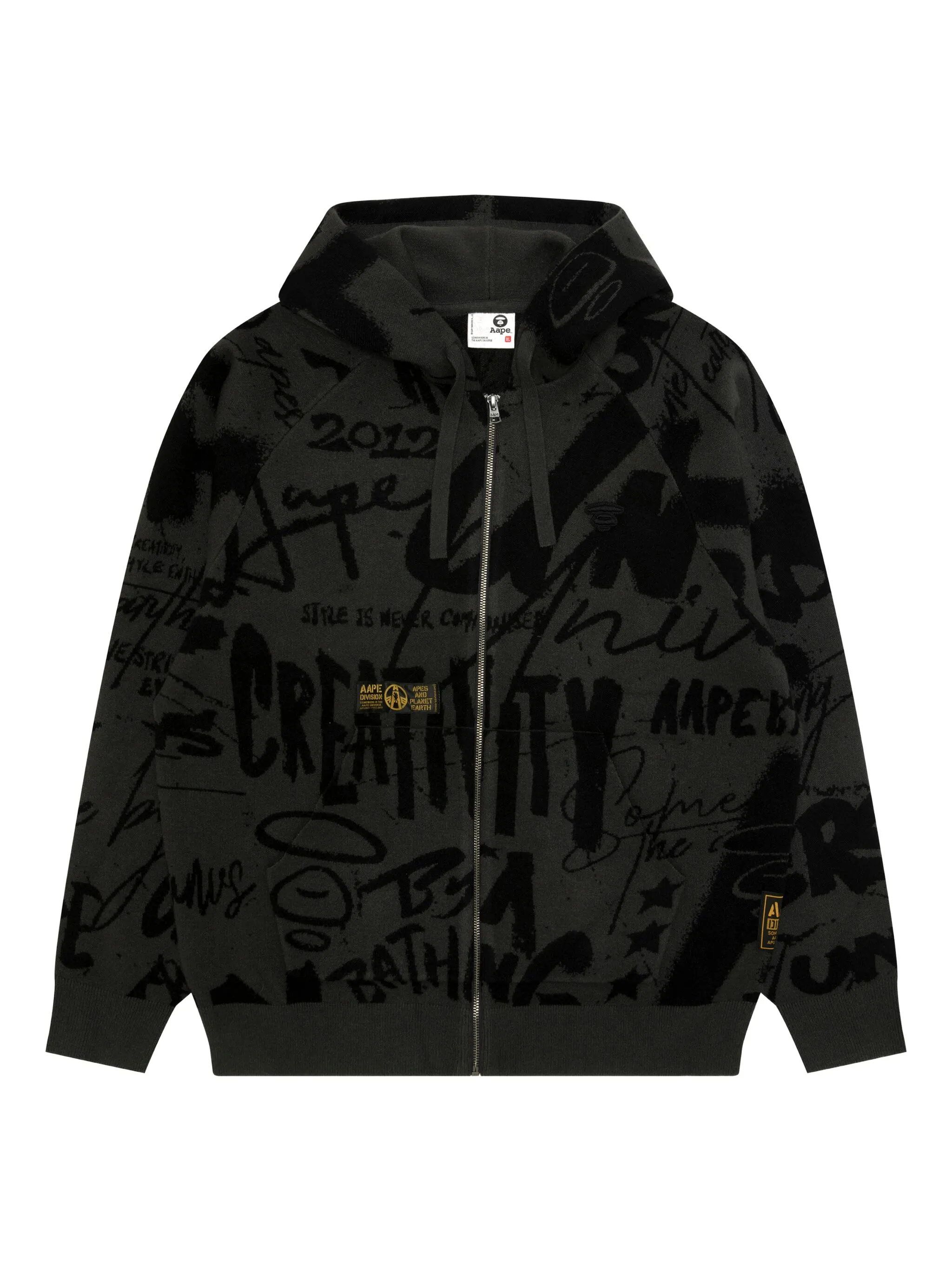 

Худи на молнии Aape By A Bathing Ape, серый