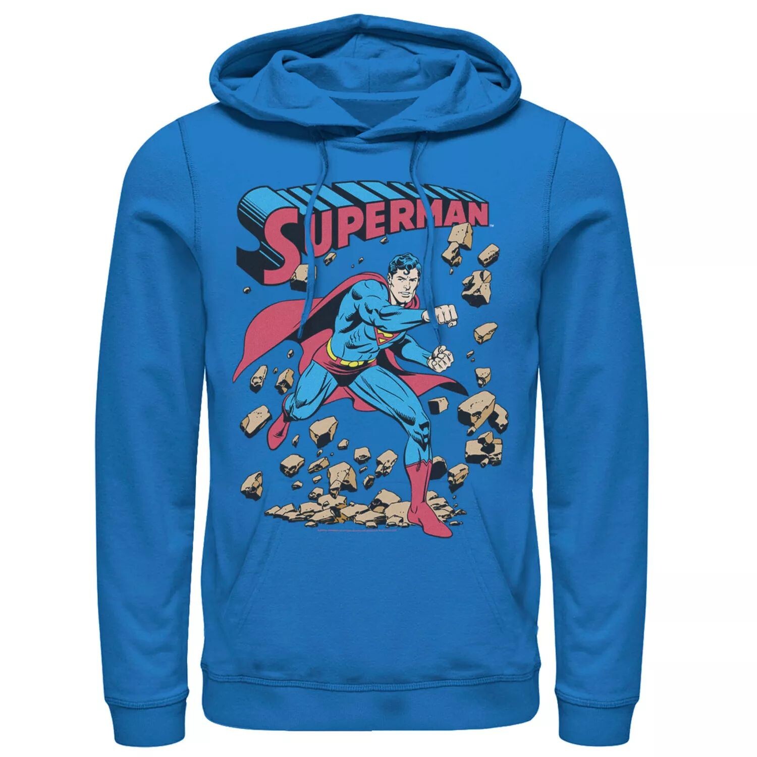 

Мужская толстовка с винтажным плакатом Superman Smash Rocks DC Comics