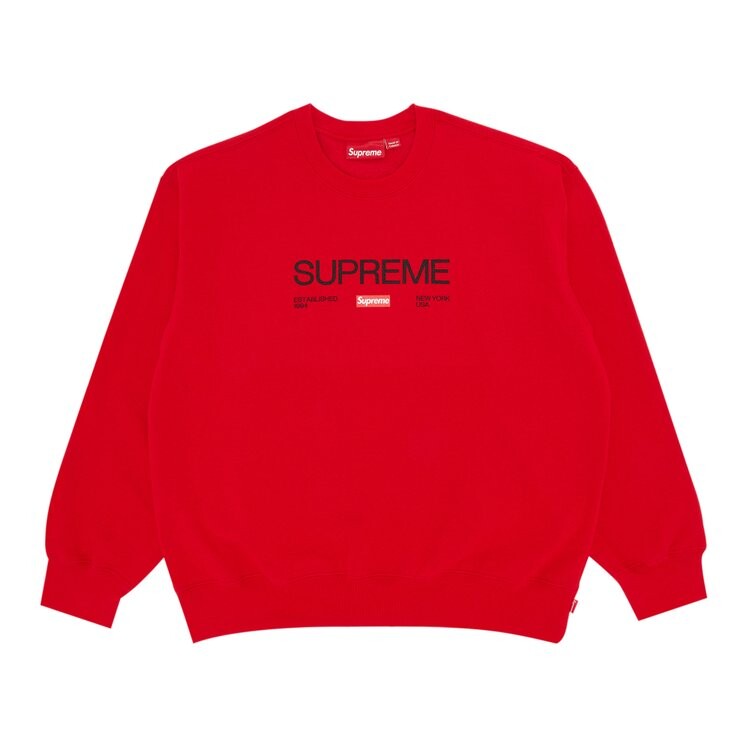 

Толстовка Supreme Established Crewneck, красный