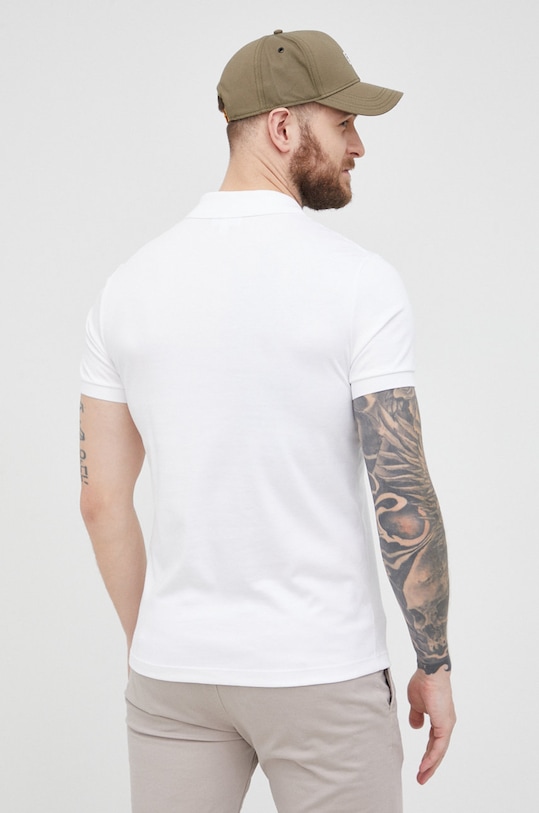 Хлопковая рубашка поло dh2050. Lacoste, белый — фото 3