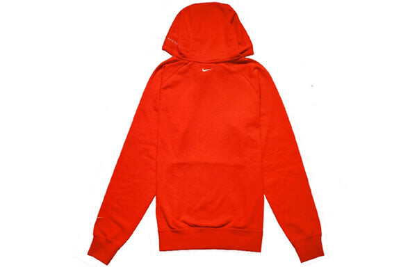Толстовка Nike Sportswear Swoosh Large Printing Pullover Orange Red Orangered, красный — фото 2