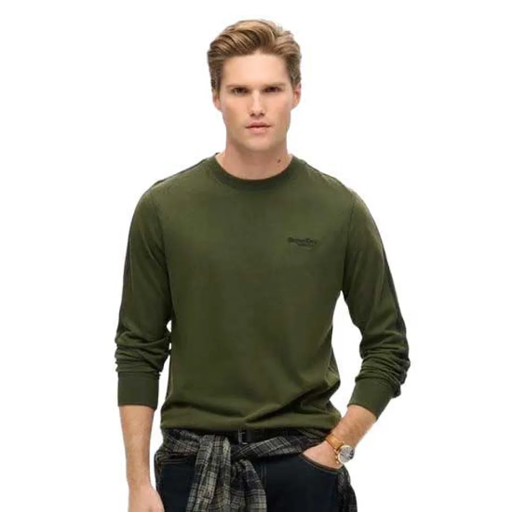 

Лонгслив Superdry Essential Logo Retro, зеленый