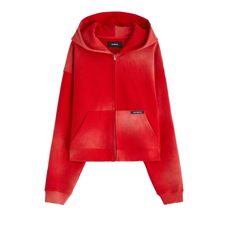 

Худи Nahmias Sunfade Boxy Zip-Up Hoodie 'Sunfade Cherry', красный