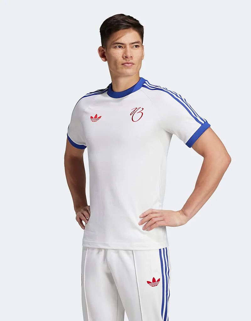 

Футболка Jude Bellingham белого и синего цветов adidas Originals