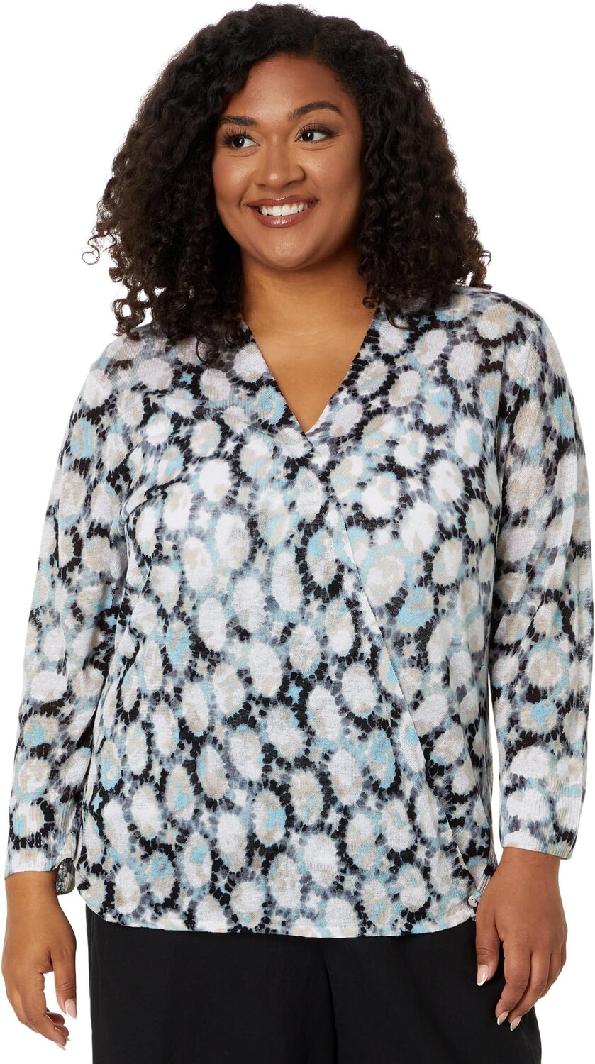 

Свитер NIC+ZOE Plus Size Sand Dollar 4-Way Cardigan, цвет Aqua Multi