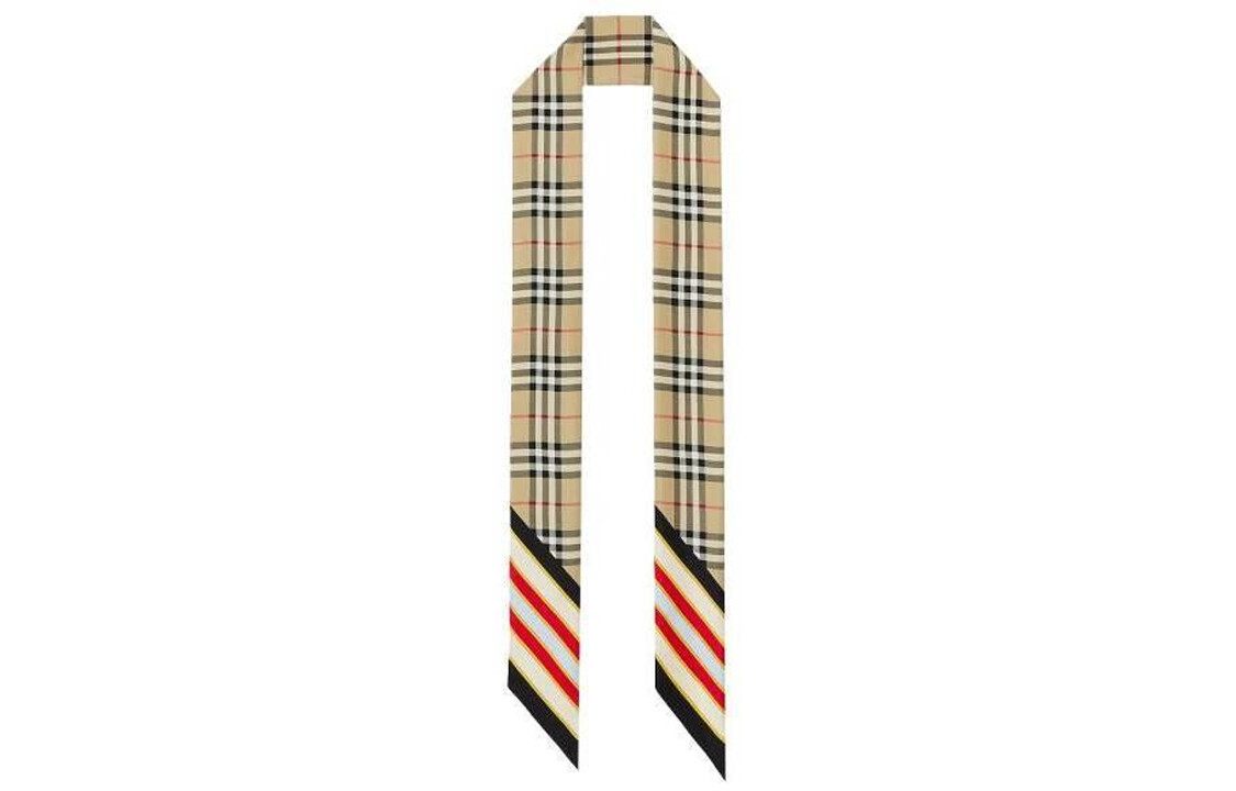 

Шарф шелковый Burberry женский, бежевый