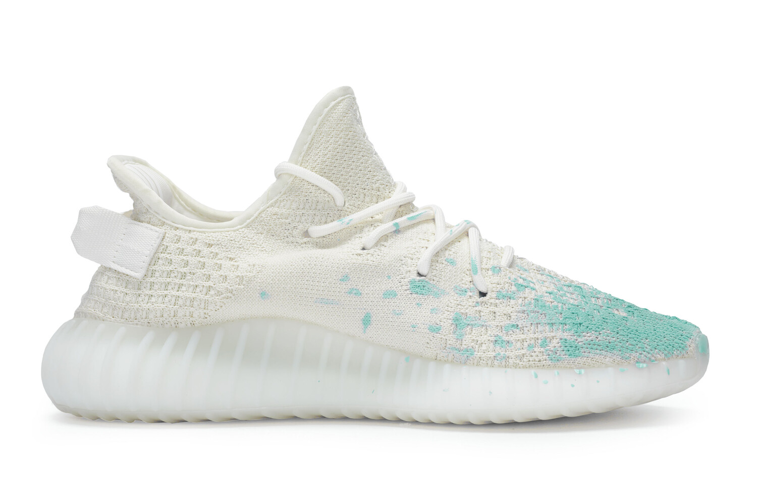 Кроссовки adidas originals Yeezy Boost 350 V2 Lifestyle Shoes Unisex Low-top Cyan, белый/черный — фото 3