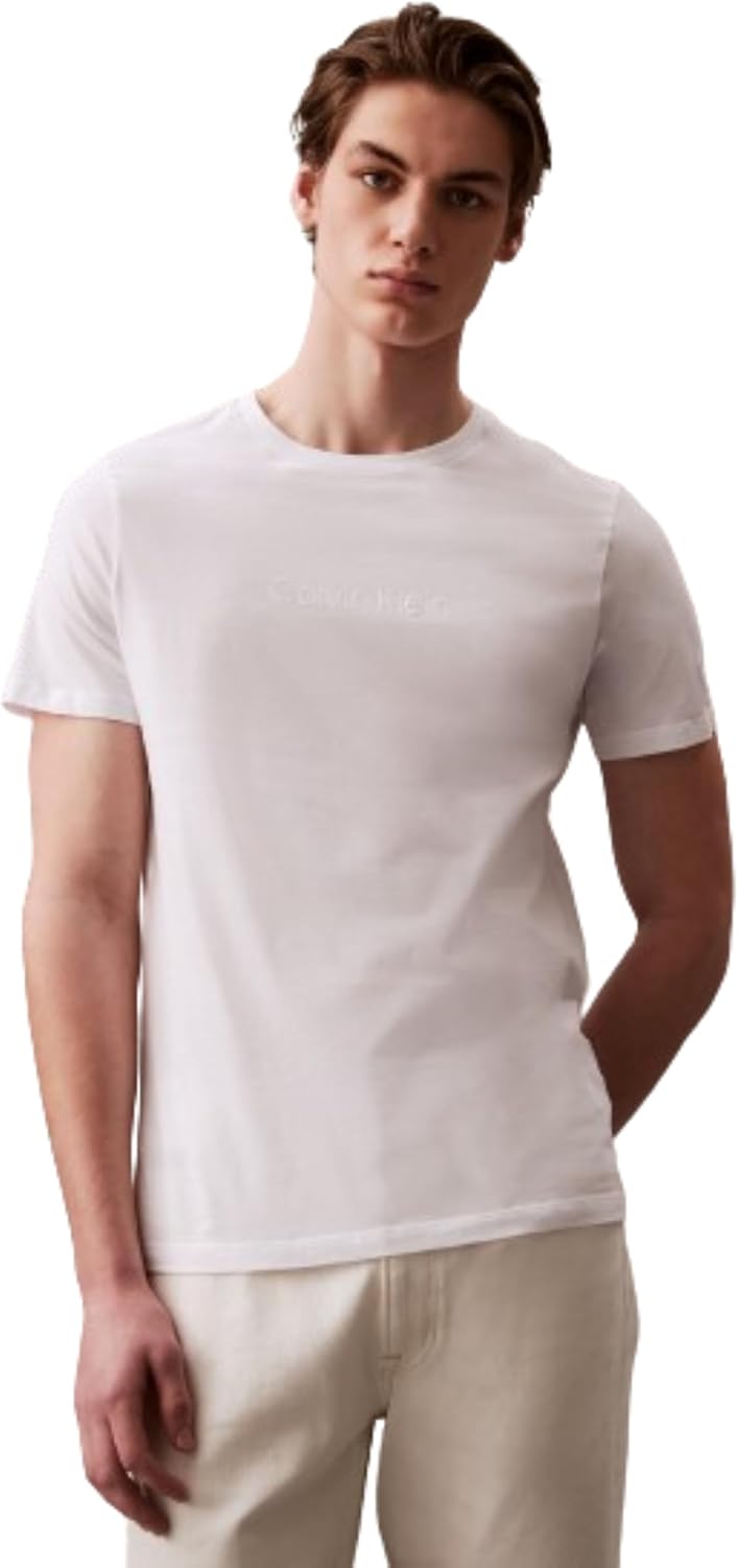 

Мужские футболки с графическим принтом Calvin Klein, White, Белый, Мужские футболки с графическим принтом Calvin Klein, White