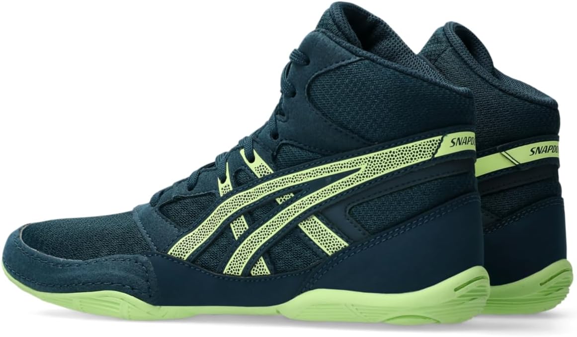 Детские борцовские кроссовки Asics Snapdown 4 для школьников, желтый/бирюзовый/ярко-желтый — фото 3
