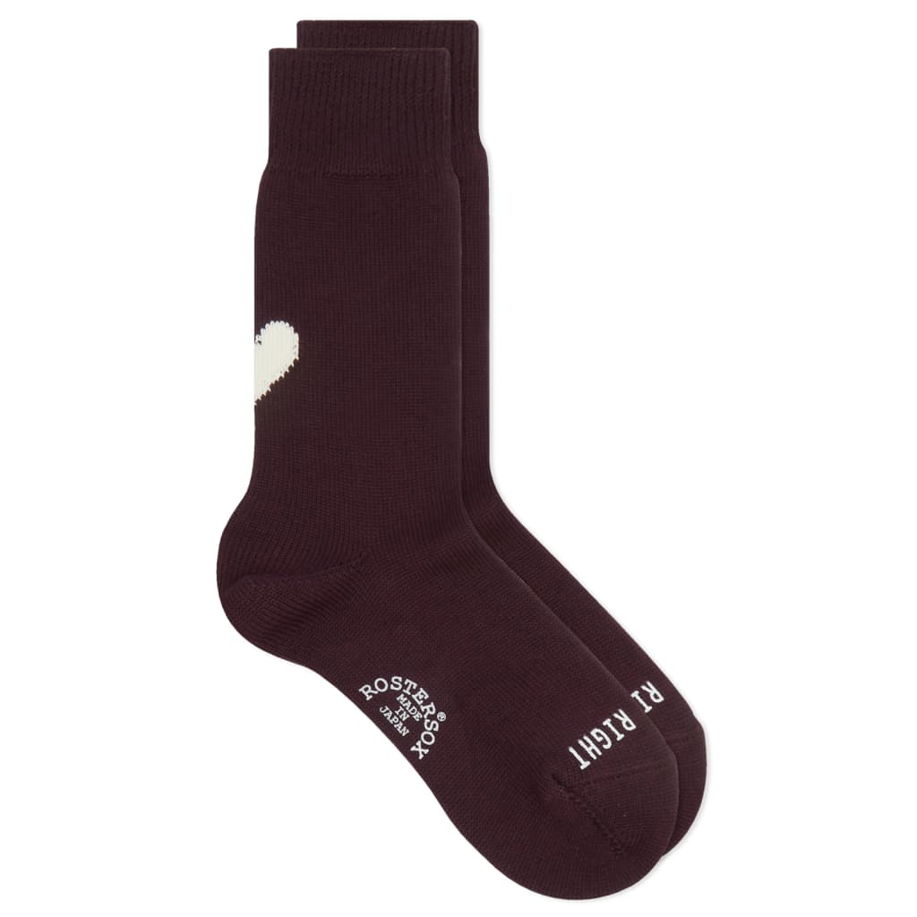 

Кроссовки Heart by x socks Rostersox, цвет wine