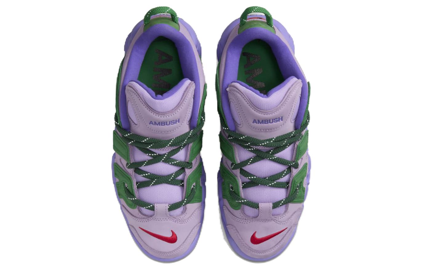 Nike Air More Uptempo Low Ambush Сиреневый Фиолетовый Зеленый — фото 4