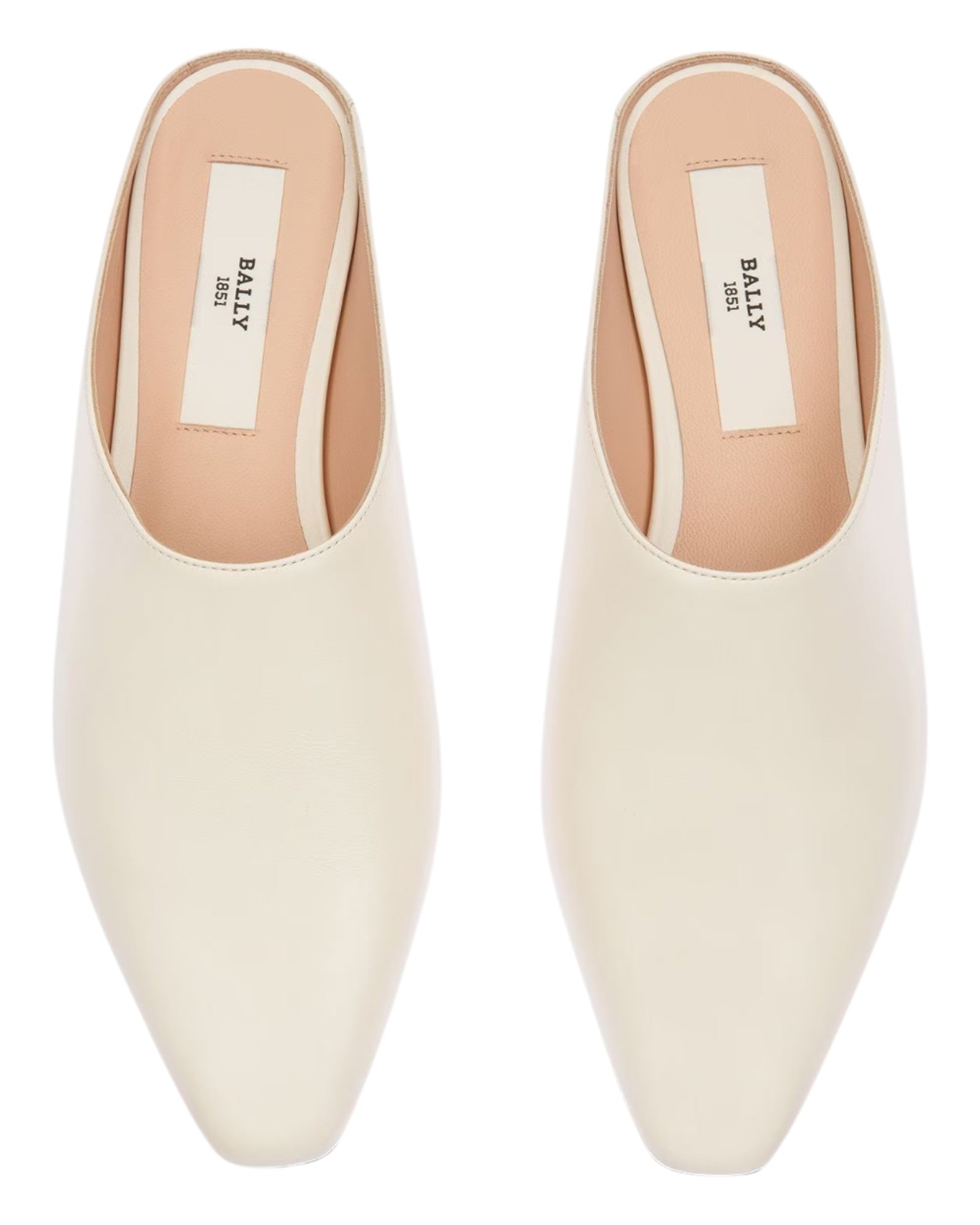 Bally Nara 6303413 Женские туфли-лодочки из кожи на плоской подошве, белый — фото 3