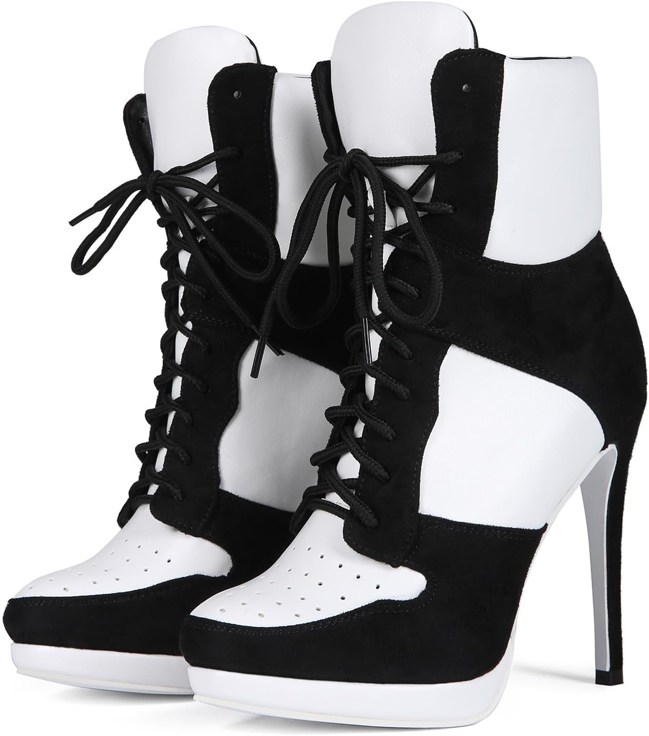 

Баскетбольные ботинки Maiosfy Stiletto Sport, черный замш, классические белые кроссовки, ботильоны на щиколотку, большие размеры, модная обувь для женщин и мужчин, высокие сапожки на каблуке, удобные ботильоны