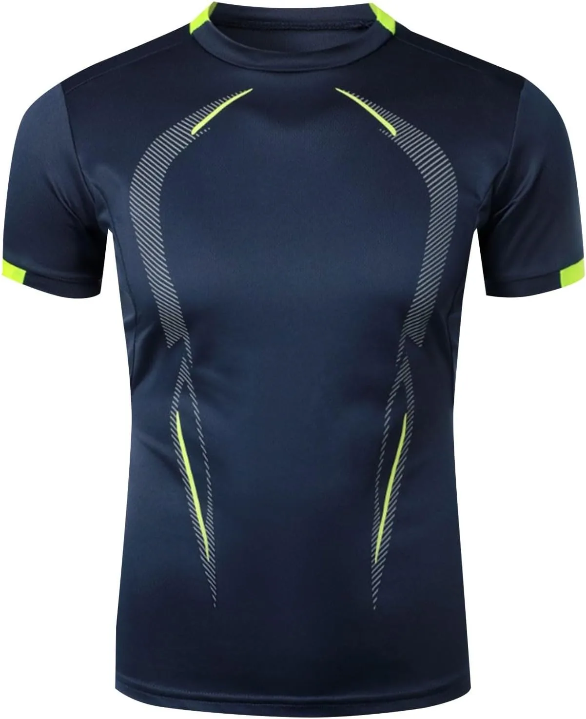 Футболка с коротким рукавом для бодибилдинга и тренировок, компрессионная, влагоотводящая, базовая Generic, темно-синий