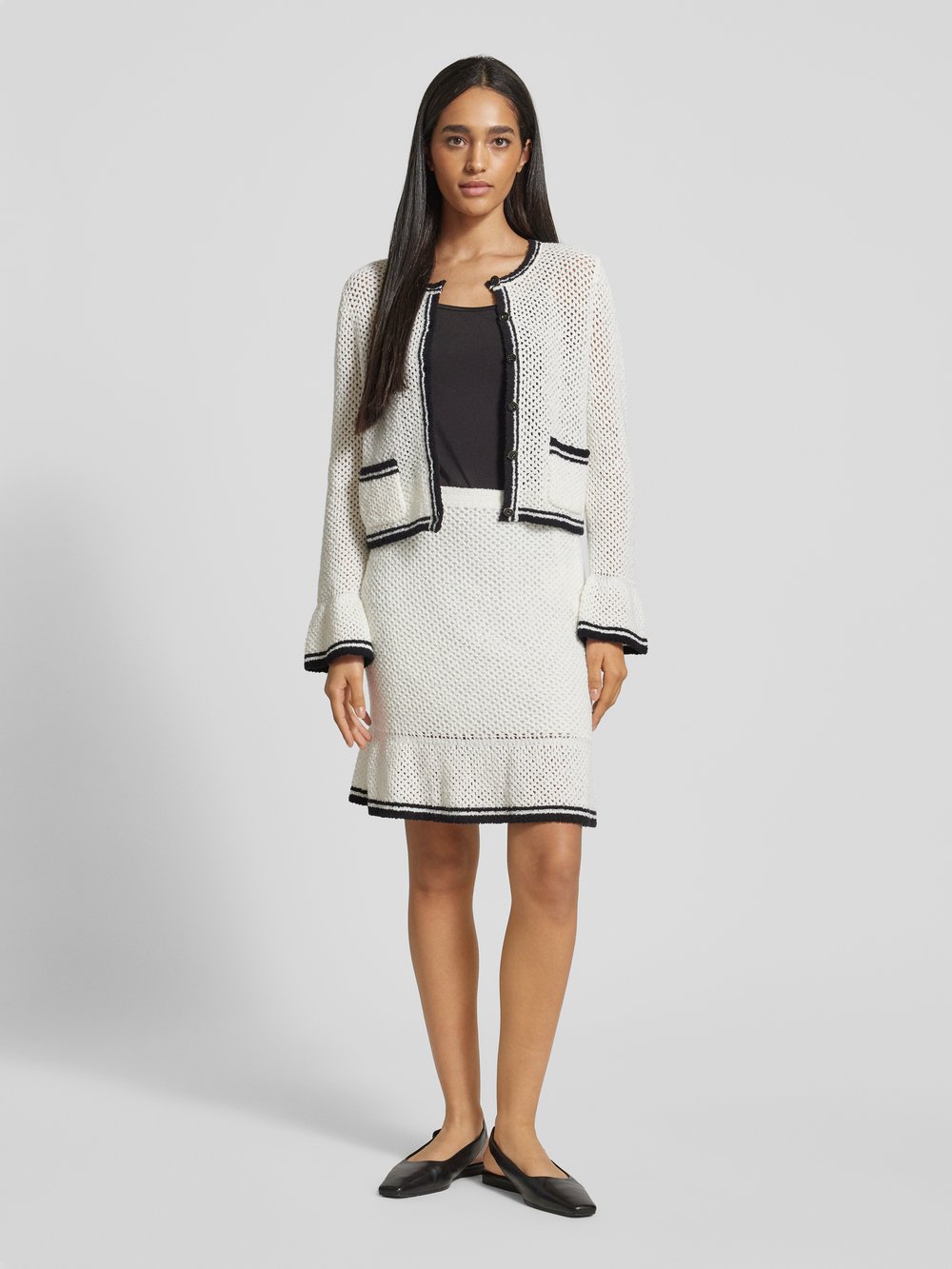 

Кардиган с ажурным узором Marc Cain, кремовый