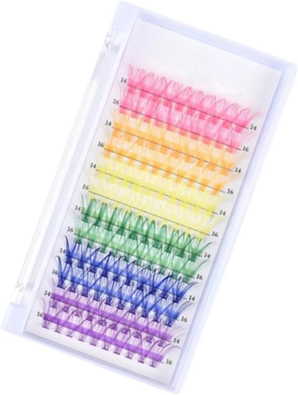Ресницы накладные цветные Eoituschy, набор 6 цветов Eoitushy
