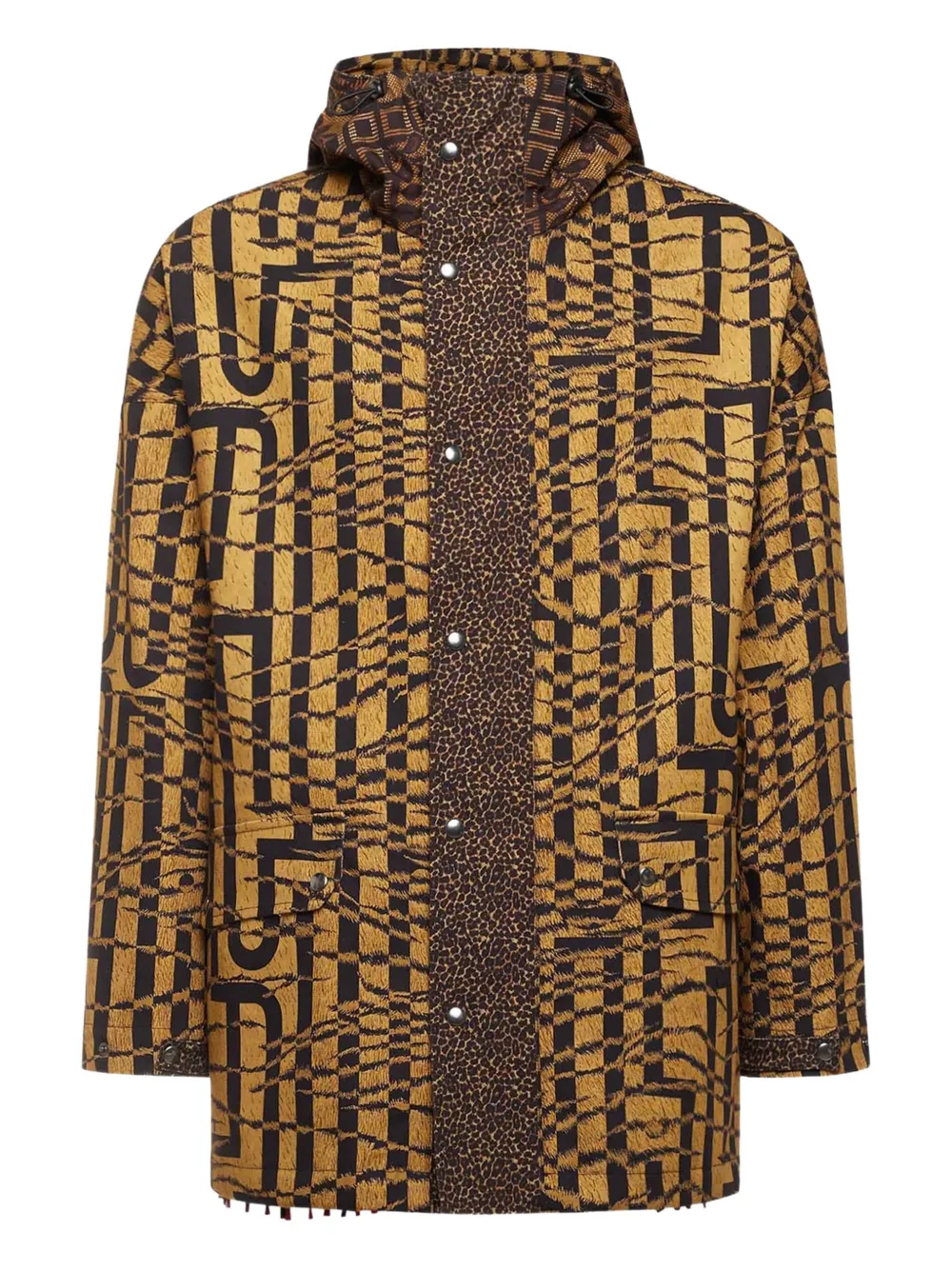 

Толстовка с капюшоном и абстрактным принтом Pierre-Louis Mascia, желтый