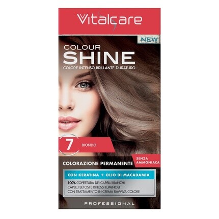 

Vitalcare Color Shine Cream без аммиака с кератином №7 Блонд