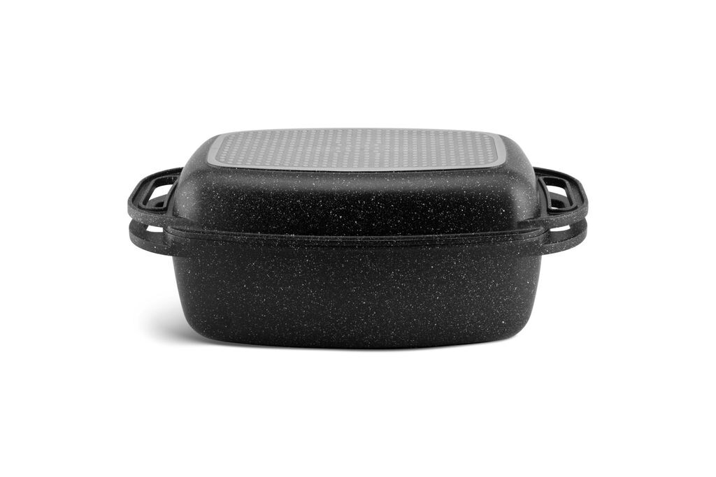 

EDENBERG литая алюминиевая жаровня, литая алюминиевая сковорода на 5 л, два в одном, сковорода для гуся, гусь, утка, ИНДУКЦИЯ, черный