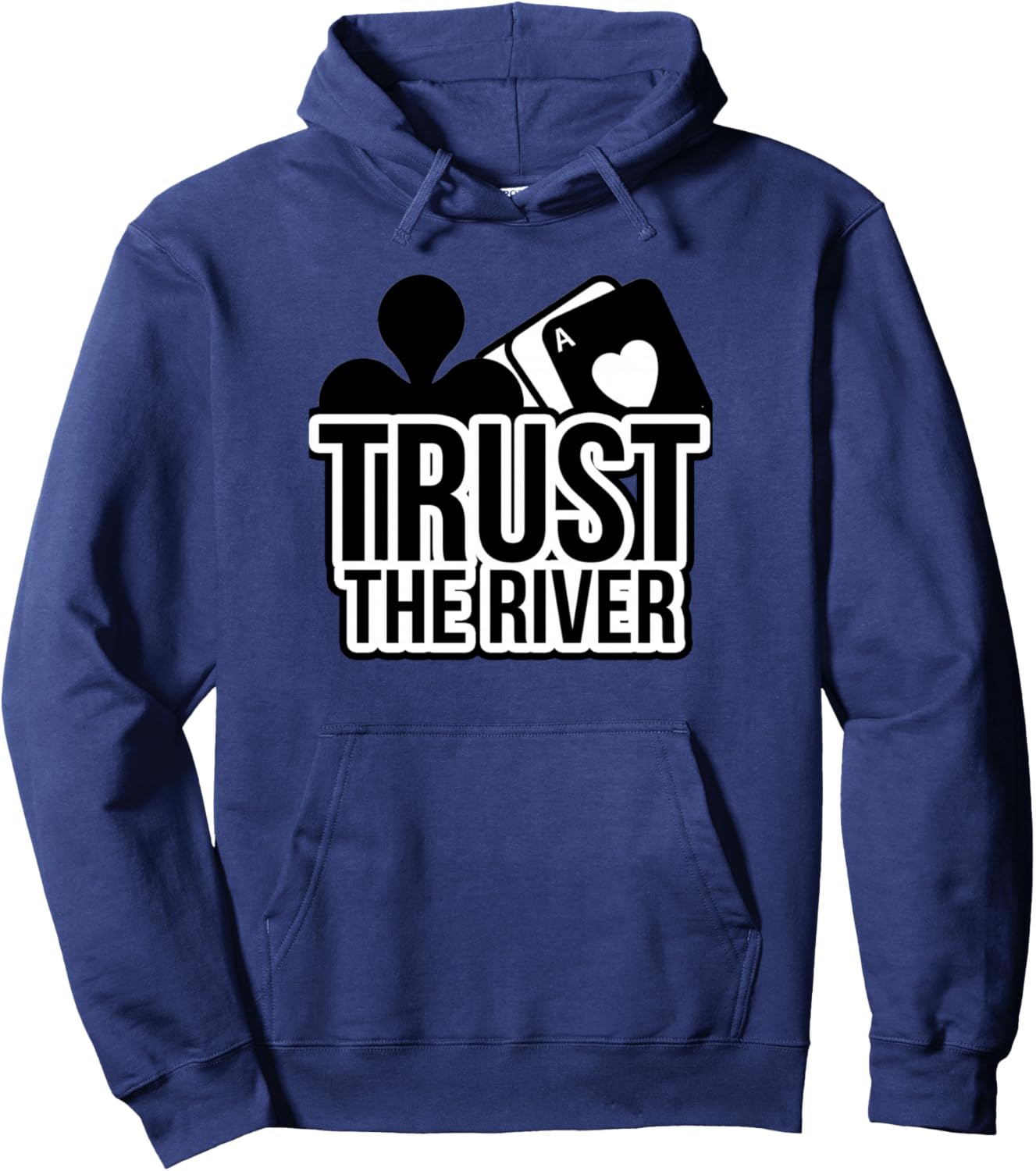 

Мужская толстовка для покера, подарок для любителей онлайн-покера, толстовка для техасского холдема Trust River Poker, темно-синий