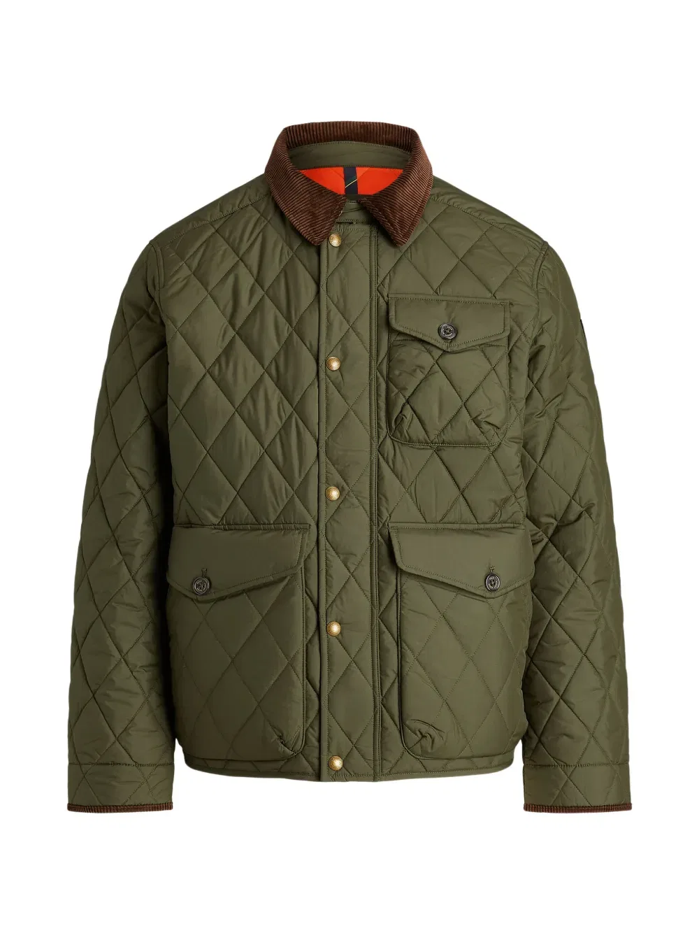 Стеганая вельветовая куртка Polo Ralph Lauren, зеленый