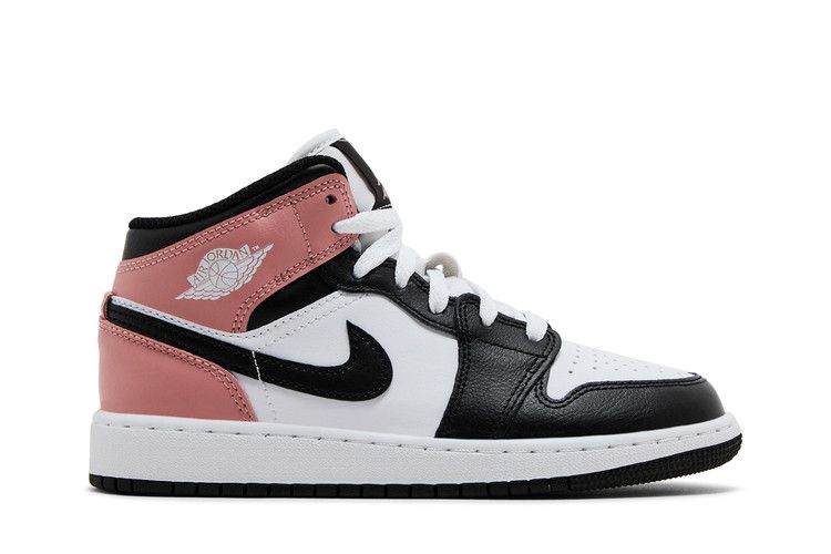 Кроссовки Air Jordan Air Jordan 1 Mid GS 'Rust Pink', белый — фото 2