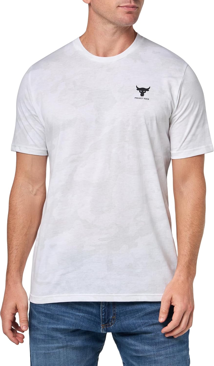 

Футболка с коротким рукавом Under Armour Men's Project Rock All Over Print, (100) White/Pitch Gray/Black, Белый, Футболка с коротким рукавом Under Armour Men's Project Rock All Over Print, (100) White/Pitch Gray/Black