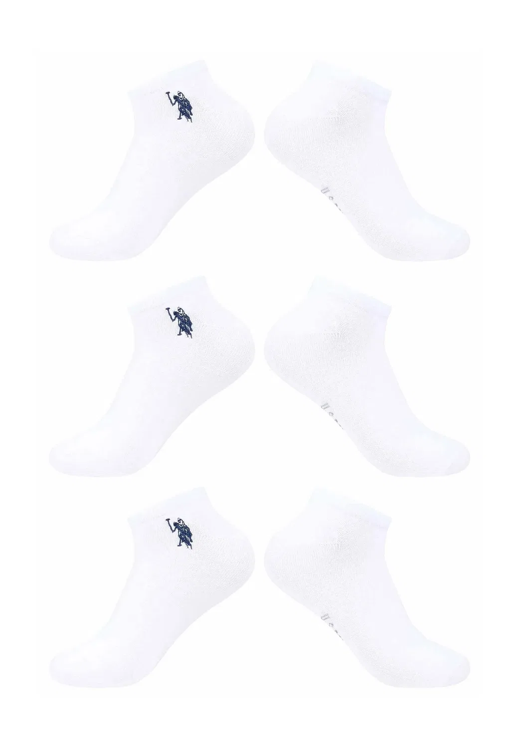 Мужские носки-сникеры 6 пар U.S. Polo Assn., White