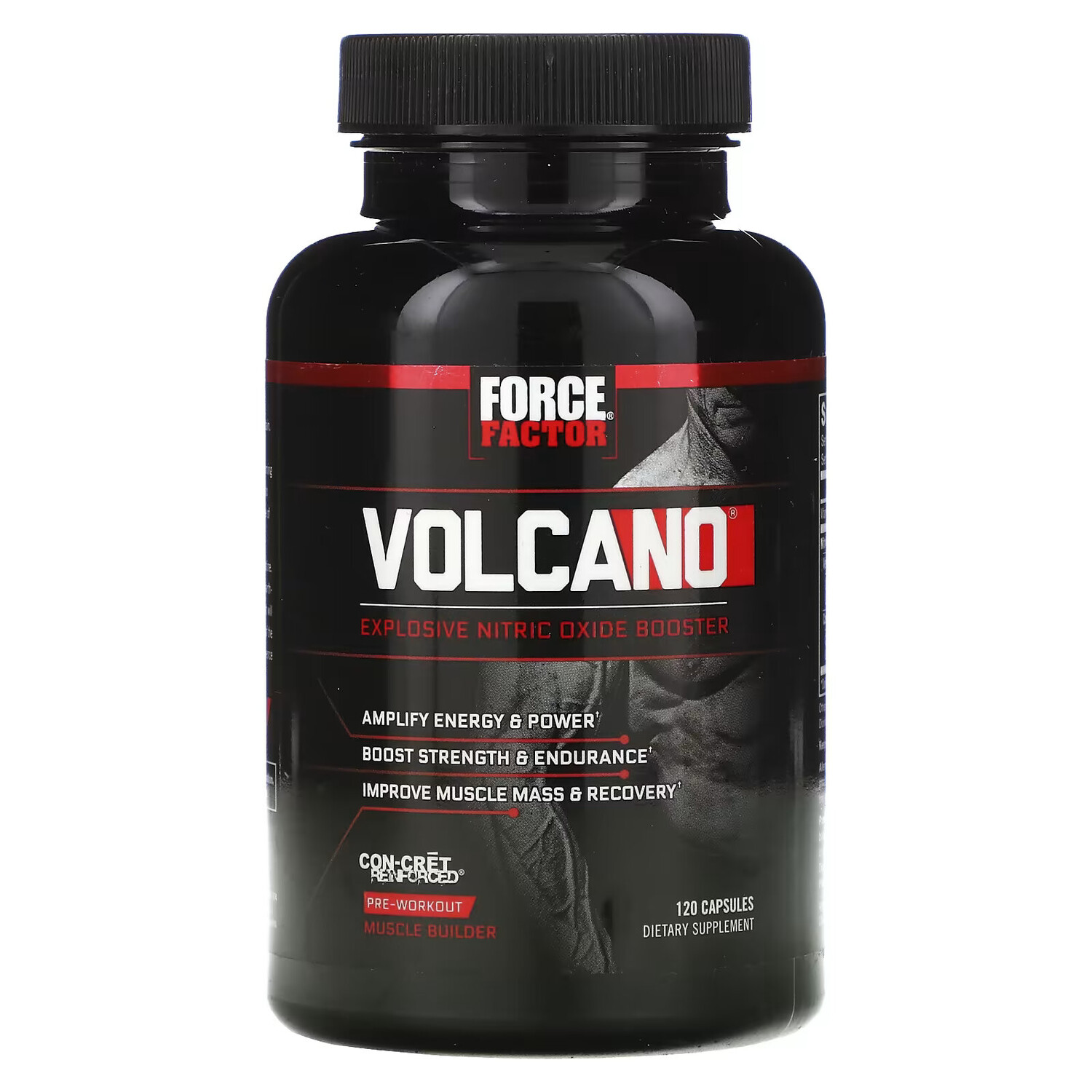 

Force Factor, Volcano, бустер оксида азота,120 капсул