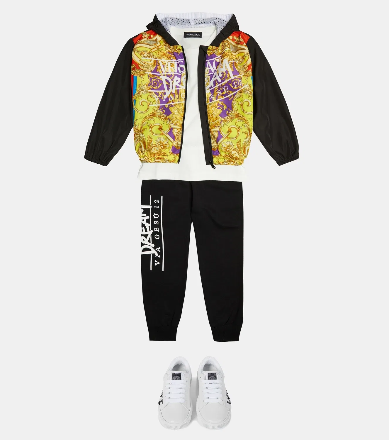 Куртка с принтом Versace Kids, мультиколор — фото 2