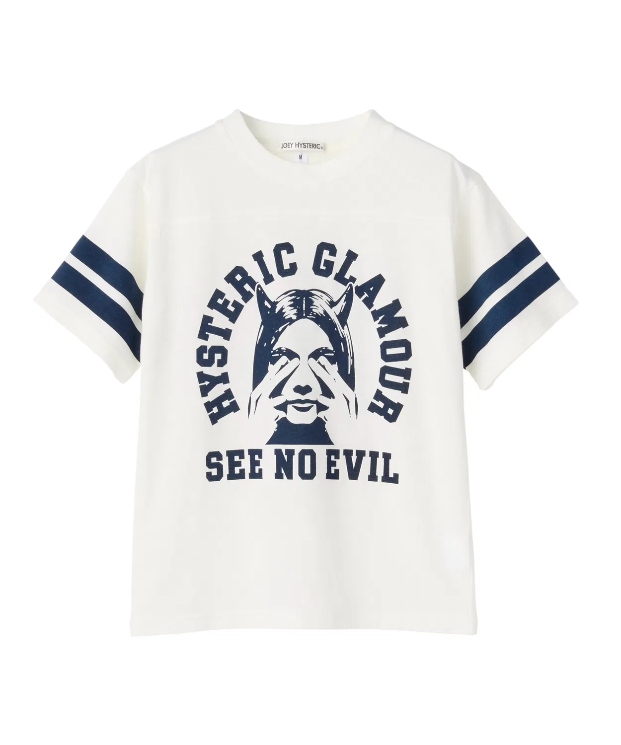 Детская футболка с принтом SEE NO EVIL JOEY HYSTERIC, Белый
