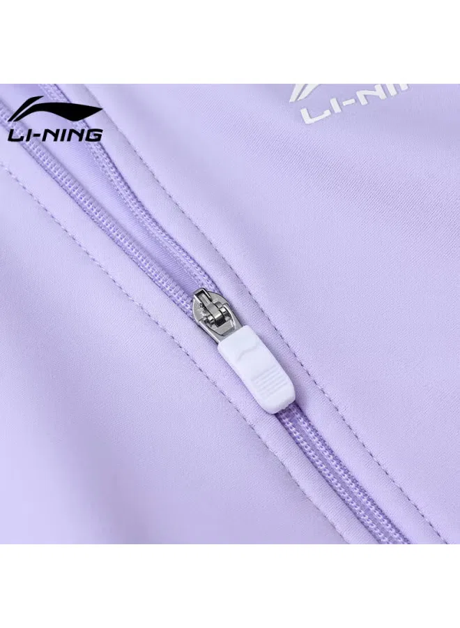 Купальник слитный с шортами для девочки Li-Ning, фиолетовый — фото 2
