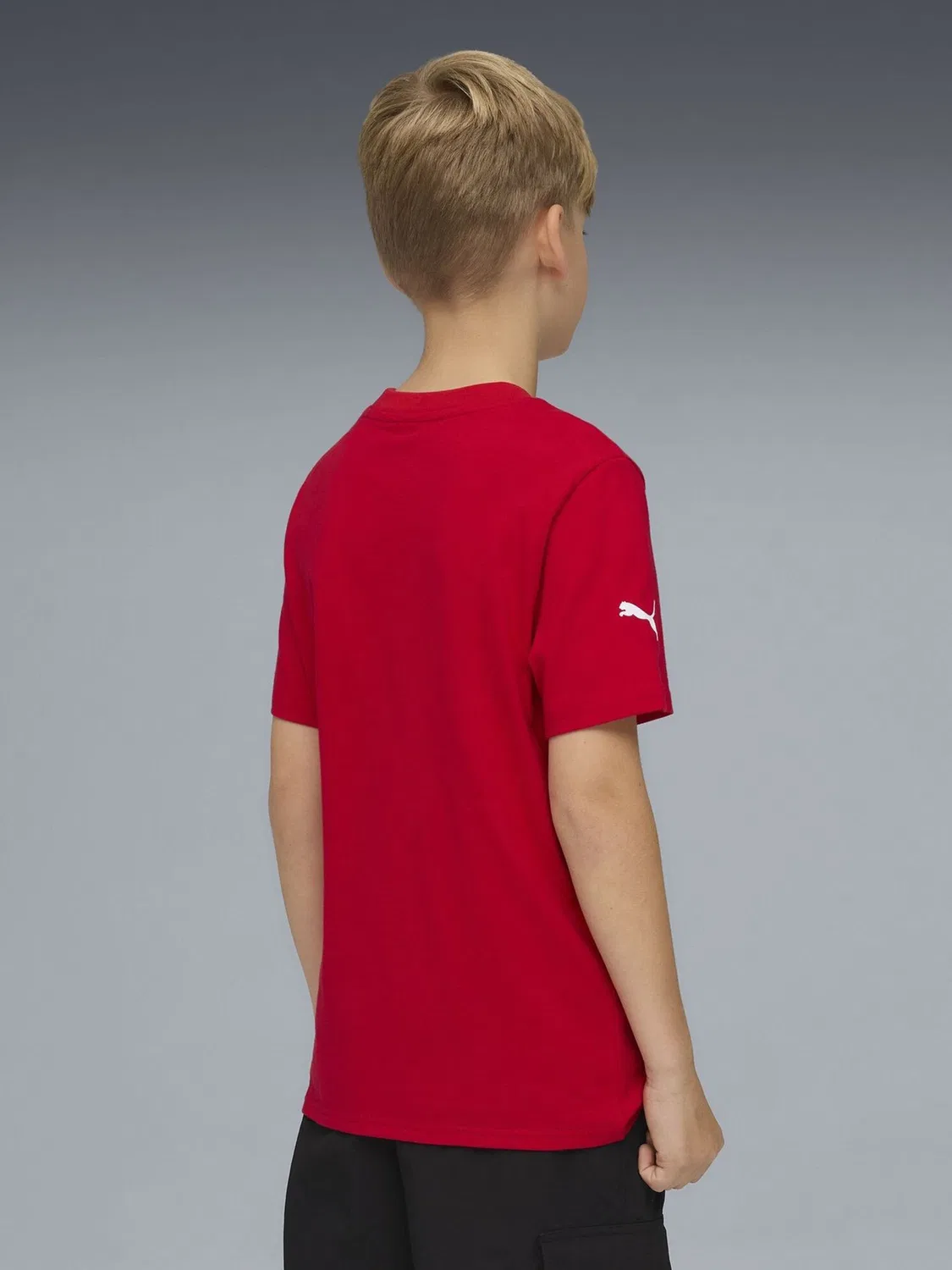 Футболка Puma Red Scuderia Ferrari Coloured Shield Youth Puma, красный — фото 4