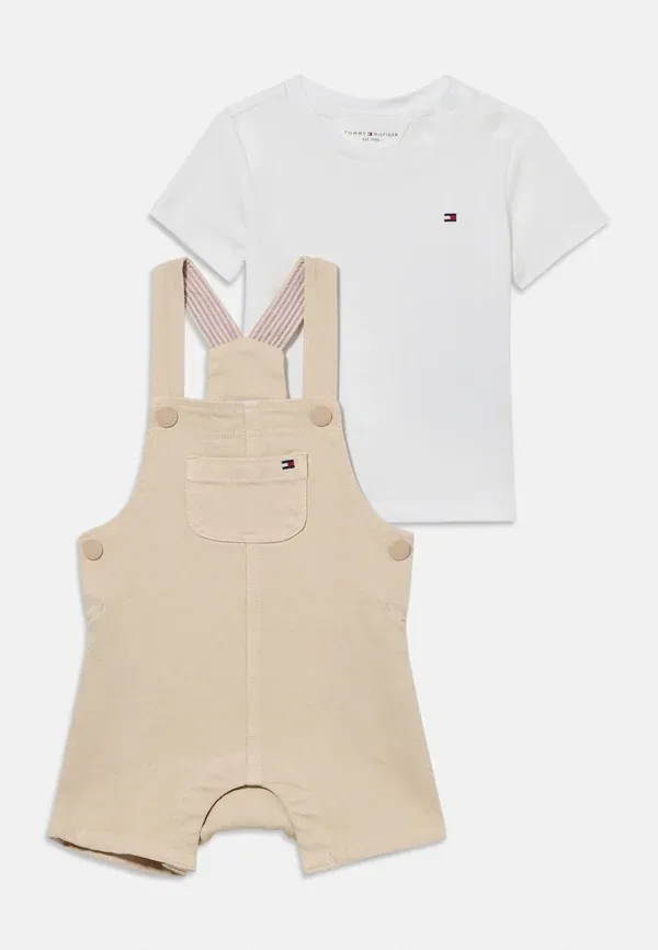 Комплект из футболки и шорт с завязкой Tommy Hilfiger, бежевый — фото 3