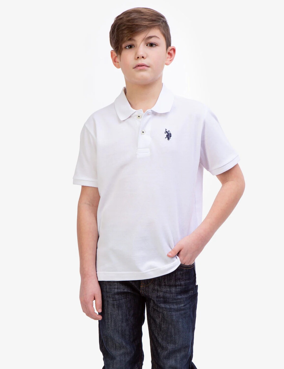 

Футболка поло U.S. Polo Assn. Boys Solid Pique, белый