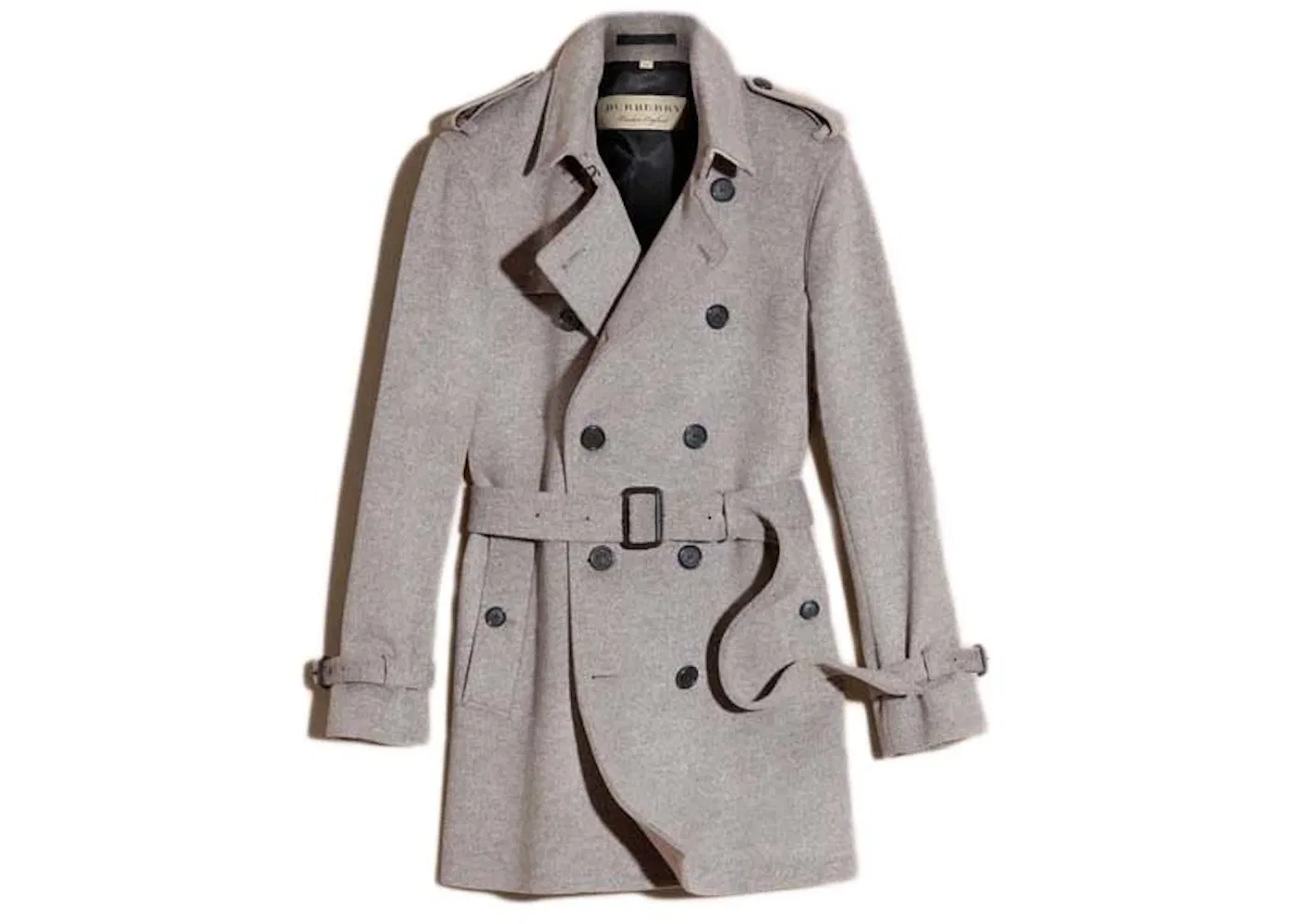 Мужское пальто-тренч из шерсти и кашемира Burberry, Grey