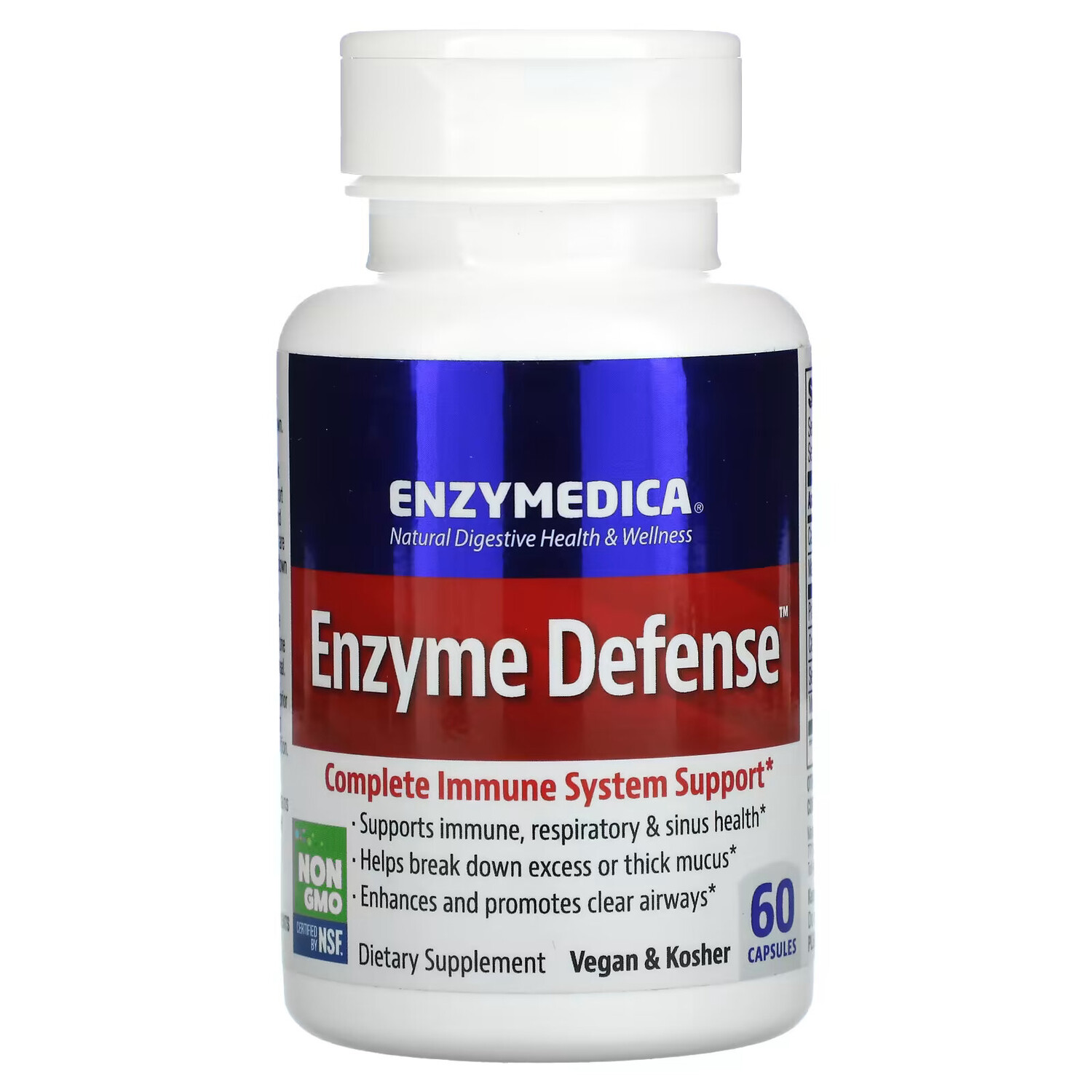 

Enzymedica, Enzyme Defense, 60 капсул