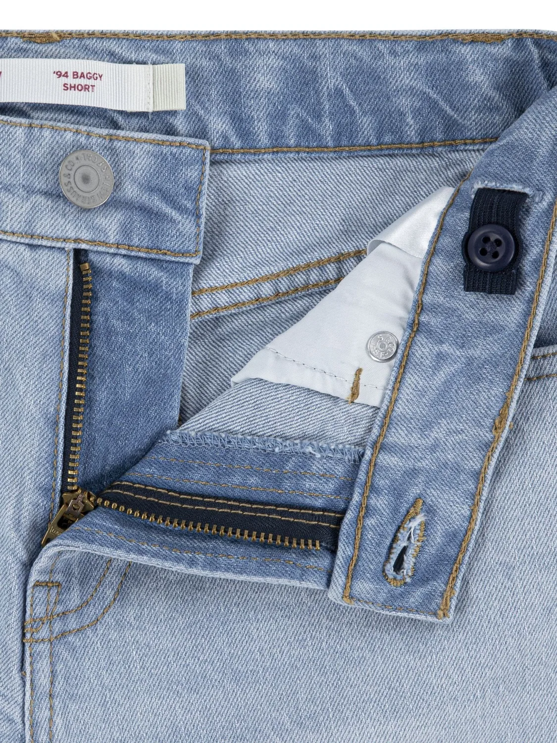Шорты джинсовые, свободный крой Levi's 94' Baggy, синие — фото 4