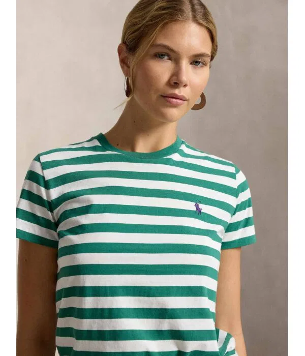 Женская футболка с коротким рукавом Polo Ralph Lauren, зеленый — фото 4