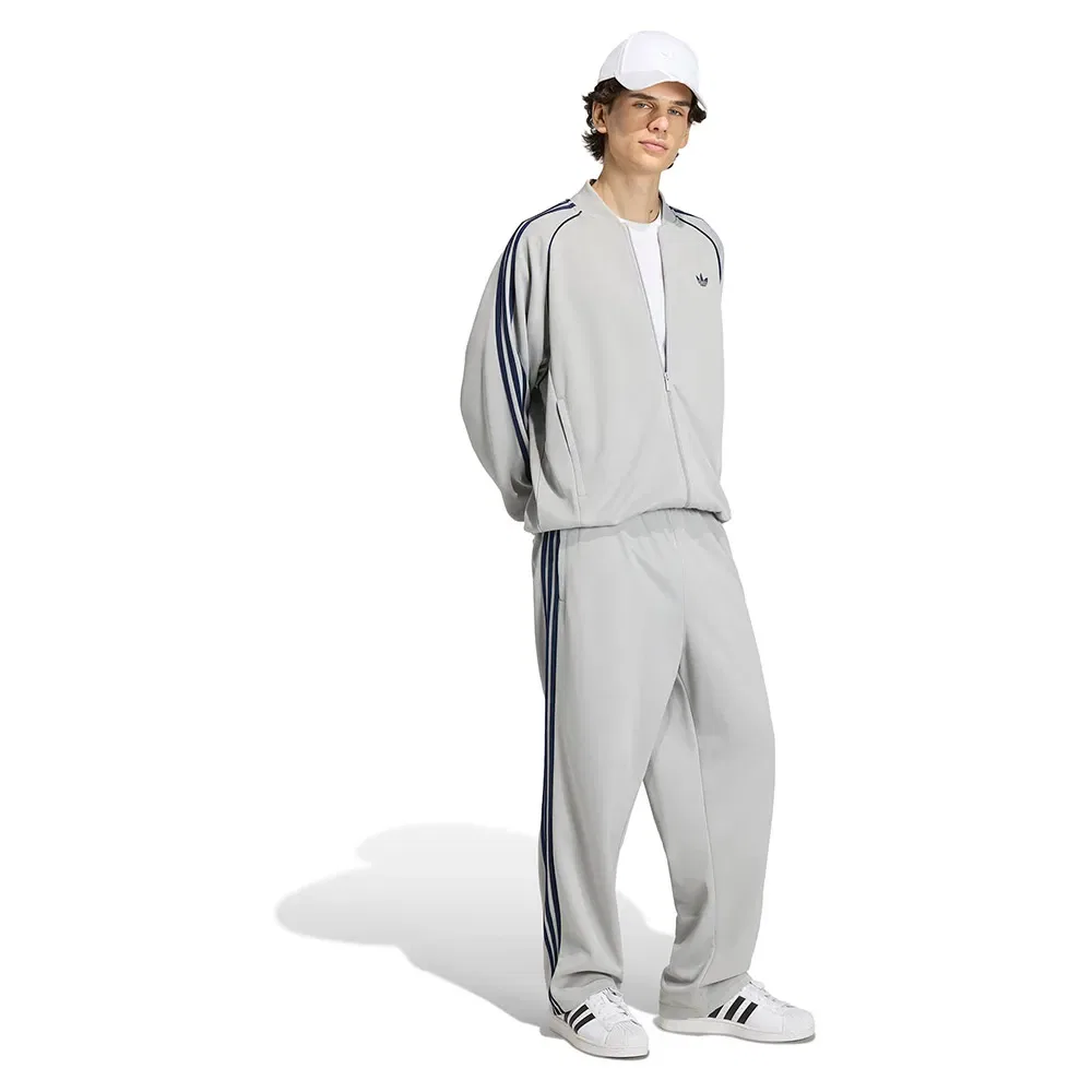 Свитшот на молнии Adicolor Classics Loose Track Adidas Originals, серый — фото 4