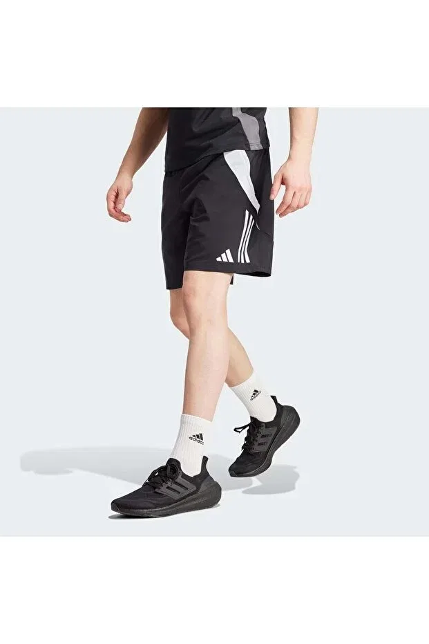 Мужские спортивные шорты с принтом Adidas, Black/White