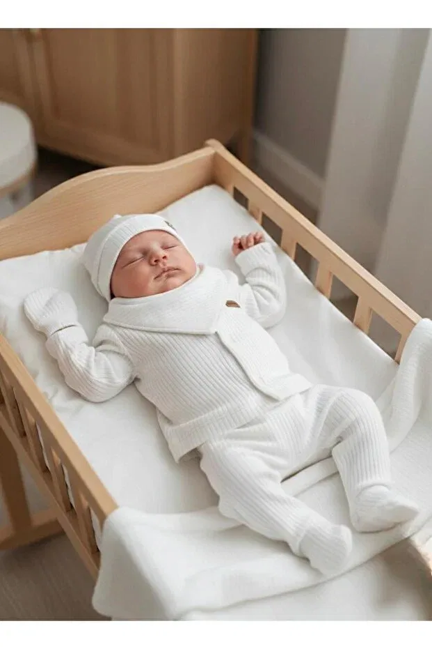 Детский комплект для новорожденных хлопковый Babytex, White — фото 3