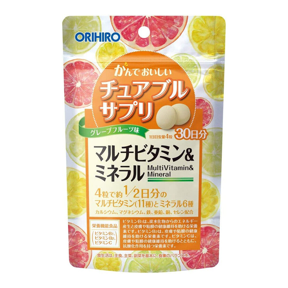 

Добавка Orihiro Chewable Supplement, Multivitamin & Mineral, 5 предметов, 120х5 таблеток